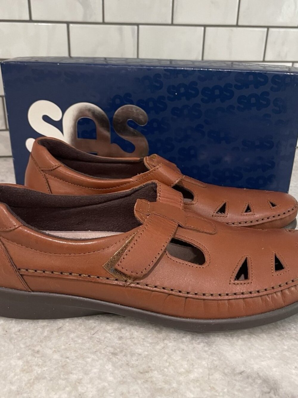 SAS  Shoes Womens‎ 9.5 Brown Leather Roamer Chestnut Tripad Comfort Made in USA